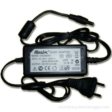 Switching Power Supply for Desktop at 12V DC 2.0A and 24W Adapter (RX-PS24-12)